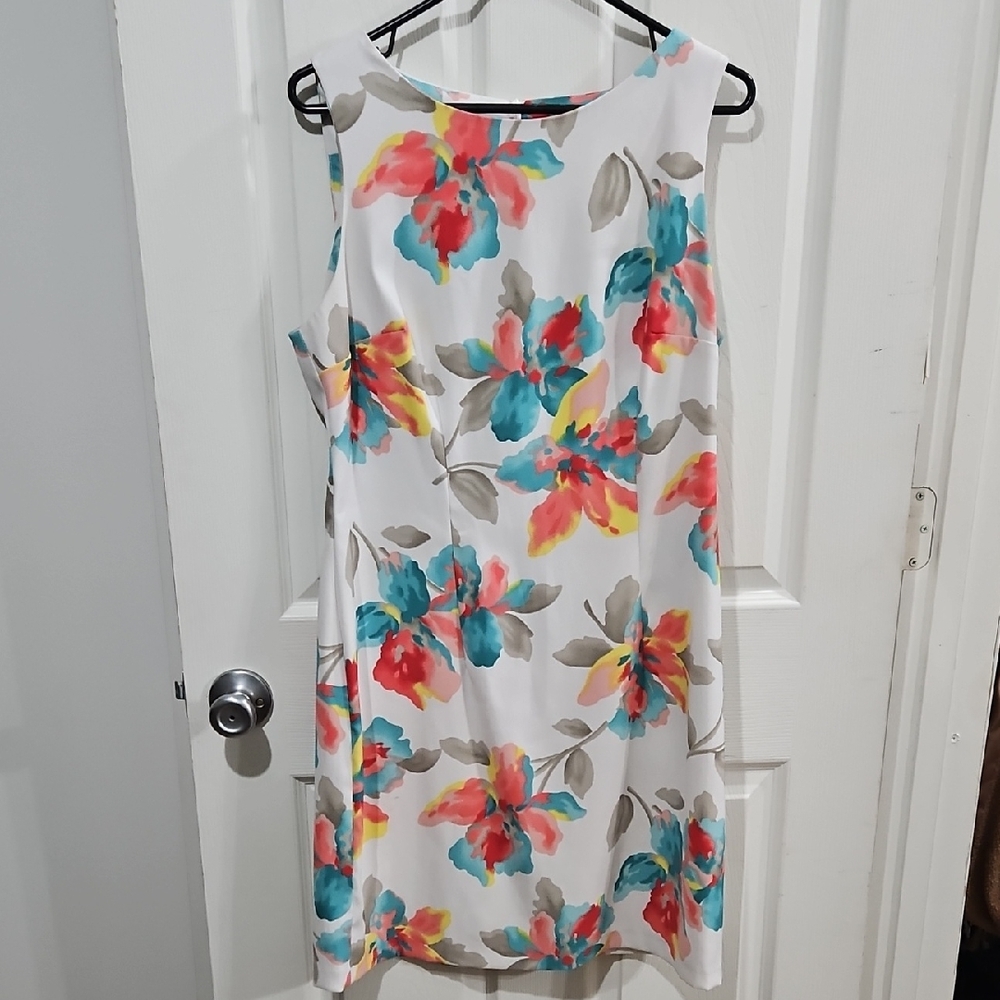 AGB Floral Sleeveless Shift Dress‎ Spring Size 14